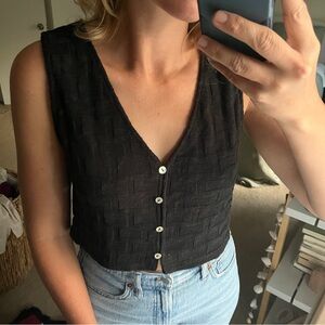 Madewell Basketweave-Stitch Vest